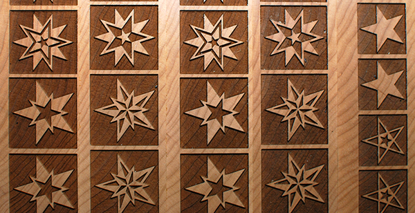 Detail of Moore Wood Type's Stars
