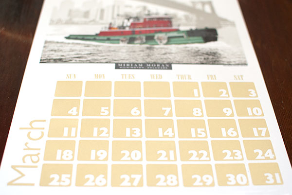 Virgin Wood Type calendar font from 2012