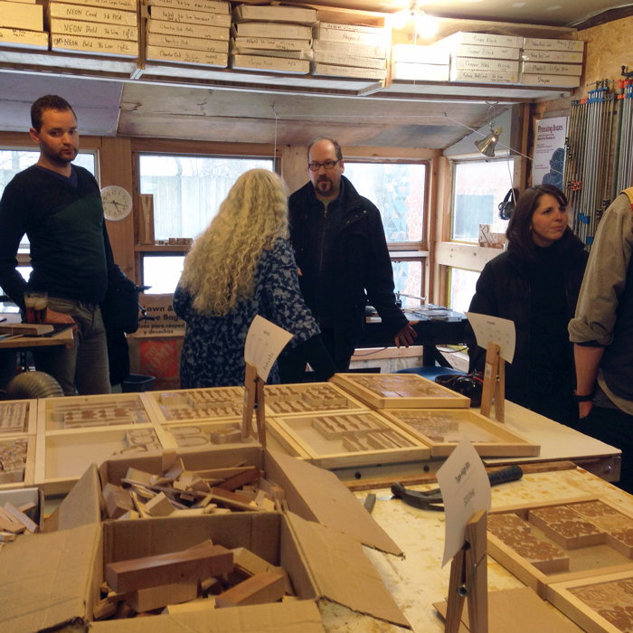 Virgin Wood Type Open House 2014, Rich Kegler, Amelia Hugill-Fontanel